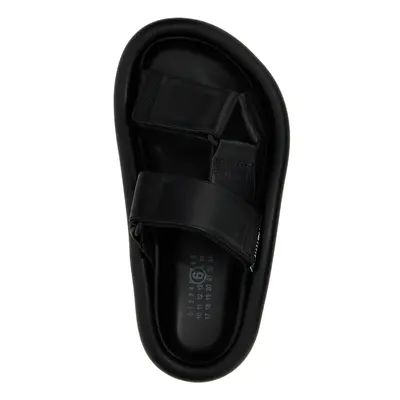 Mm6 Maison Margiela-Leather Sandali Nero-Donna