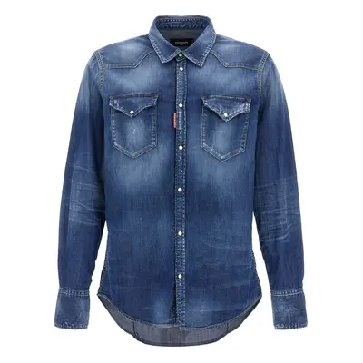 Dsquared2-Classic Western Camicie Blu-Uomo