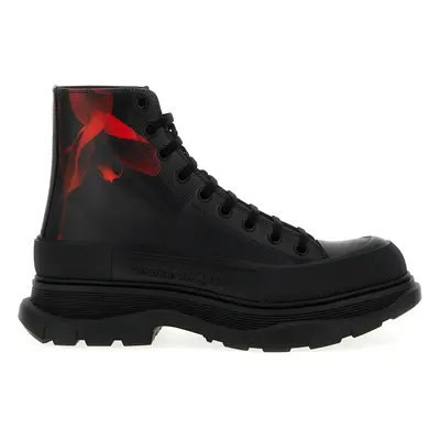 Alexander Mcqueen-Tread Slick Stivali E Stivaletti Nero-Uomo