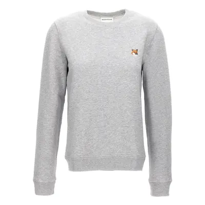 Maison Kitsune-Fox Head Felpe Grigio-Donna