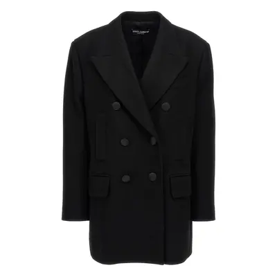 Dolce & Gabbana-Peacoat Trench E Impermeabili Nero-Donna