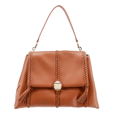 Chloé-Borsa a spalla in pelle con logo inciso-Donna