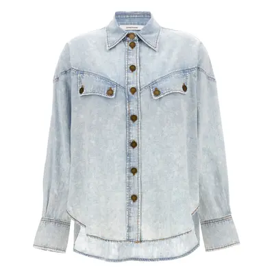 Zimmermann-Denim Shirt Camicie Celeste-Donna