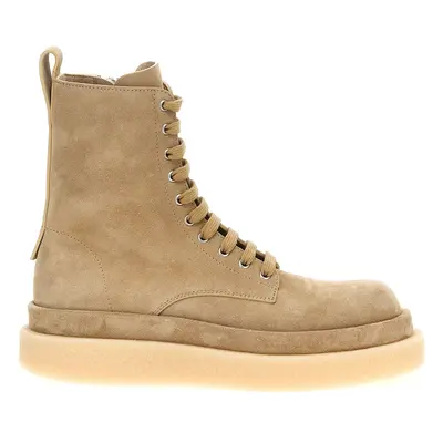 Jil Sander-Suede Ankle Boots Stivali E Stivaletti Beige-Uomo