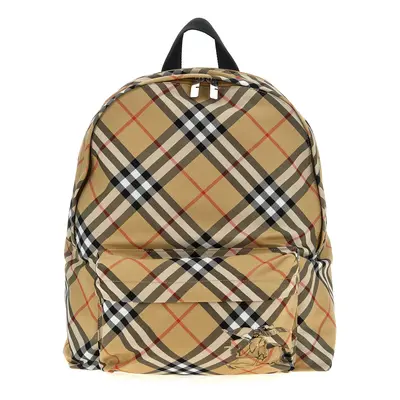 Burberry-Check Backpack Zaini Beige-Uomo