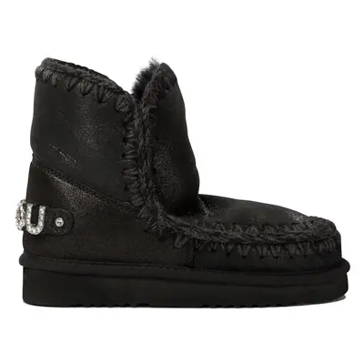 Mou-Eskimo 18 With Rhinestones Logo Stivali E Stivaletti Nero-Donna