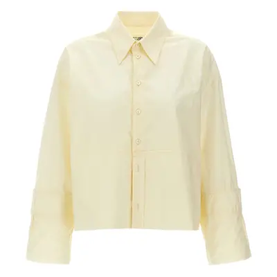 Mm6 Maison Margiela-Logo Print Shirt Camicie Bianco-Donna