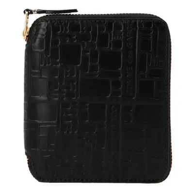 Comme Des GarçOns Wallet-Embossed Logotype Portafogli Nero-Donna