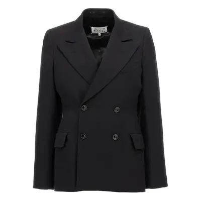 Maison Margiela-Double-Breasted Blazer Blazer And Suits Nero-Donna