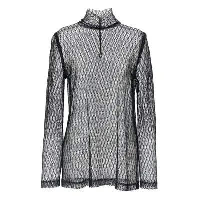 Dolce & Gabbana-Mesh Blouse Camicie Nero-Donna