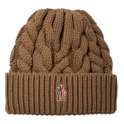 Moncler Grenoble-Wool Beanie Cappelli Marrone-Uomo