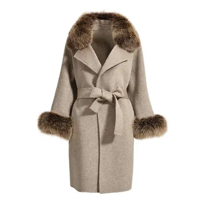 Wanan Touch-Cappotto Chiara Special in Misto Cachemire-Donna -Marrone