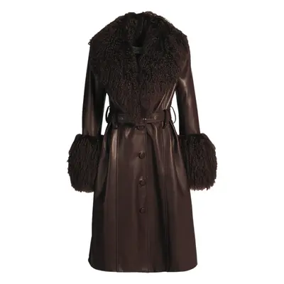 Wanan Touch-Cappotto Sac Marrone in Pelle-Donna -Marrone