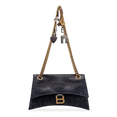 Balenciaga-Borsa a tracolla in pelle con effetto dirty ed iconico logo in metallo-Donna