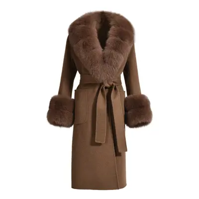 Wanan Touch-Cappotto Lebonè Marrone Misto Cachemire-Donna -Marrone