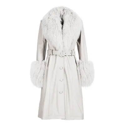 Wanan Touch-Cappotto Sac Bianco in Pelle-Donna -Bianco