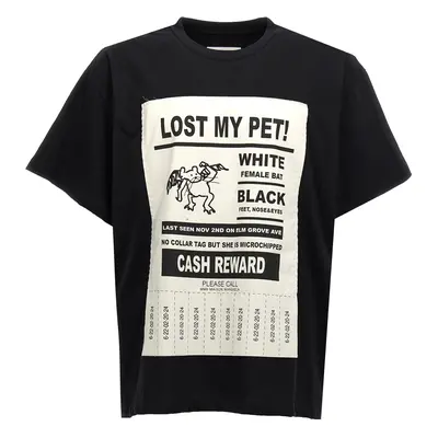 Mm6 Maison Margiela-Lost My Pet! T Shirt Bianco/Nero-Uomo