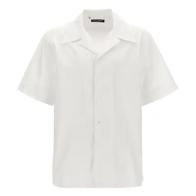 Dolce & Gabbana-Logo Embroidery Shirt Camicie Bianco-Uomo