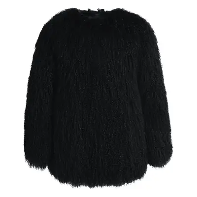 Wanan Touch-Cappotto Lovley Nero in Lana di Agnello-Donna