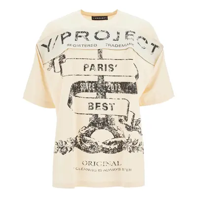 Y/Project-T Shirt Paris' Best Con Velcro-Uomo