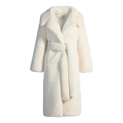 Wanan Touch-Cappotto Eco Pelliccia in Alpaca e Lana Bianco-Donna -Bianco