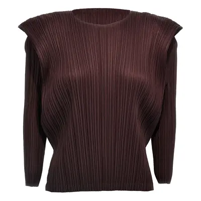 Pleats Please Issey Miyake-Monthly Colors: September Camicie Marrone-Donna