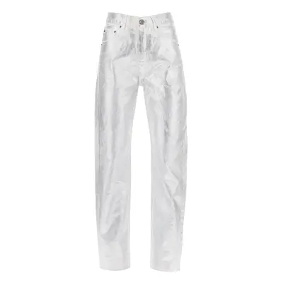 Rotate-Pantaloni In Denim Spalmato-Donna