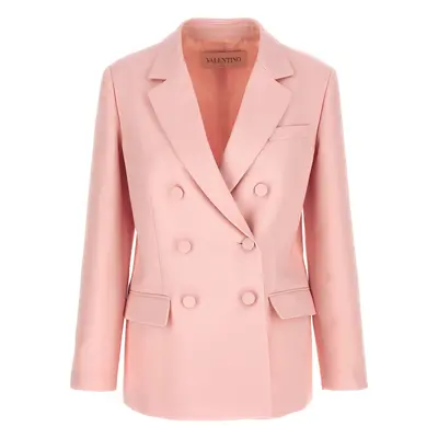 Valentino Garavani-Double-Breasted Blazer Blazer And Suits Rosa-Donna