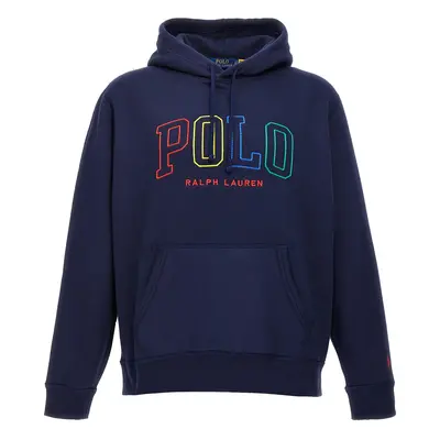 Polo Ralph Lauren-Logo Hoodie Felpe Blu-Uomo