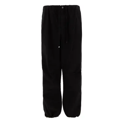 Maison Mihara Yasuhiro-Ripstop Parachute Trousers Nero-Uomo