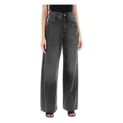 MM6 Maison Margiela-Jeans Con Pannello Ibrido-Donna