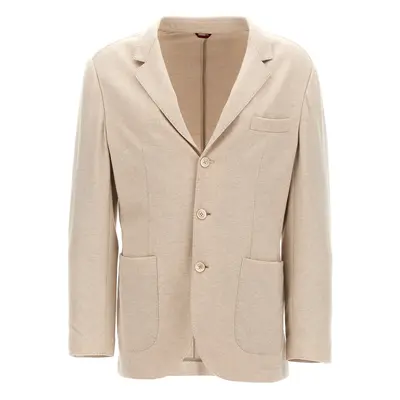 Brunello Cucinelli-Cashmere Blazer Giacche Beige-Uomo