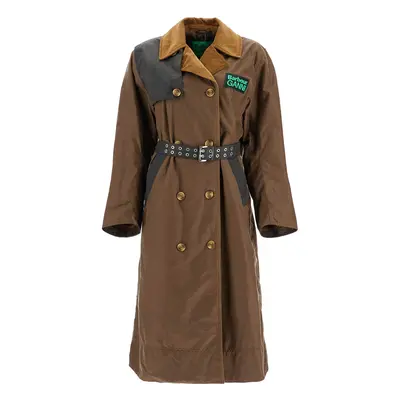 Barbour X Ganni-Trench In Cotone Cerato-Donna