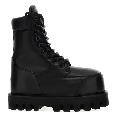 Mcqueen-Nappa Ankle Boots Stivali E Stivaletti Nero-Donna