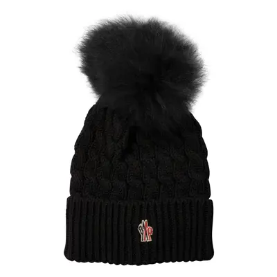 Moncler Grenoble-Wool Beanie Cappelli Nero-Donna