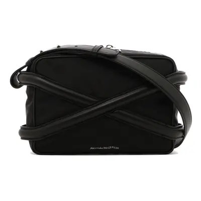 Alexander Mcqueen-Harness Camera Borse A Tracolla Nero-Uomo