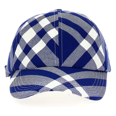 Burberry-Check Cap Cappelli Blu-Donna