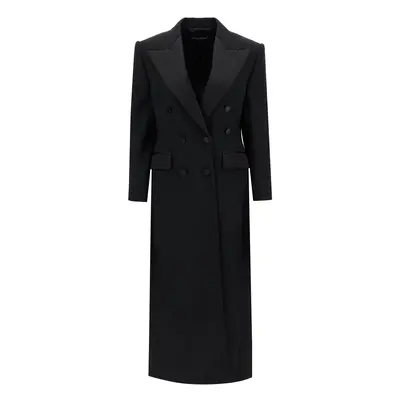 Dolce & Gabbana-Cappotto Tuxedo Doppiopetto-Donna