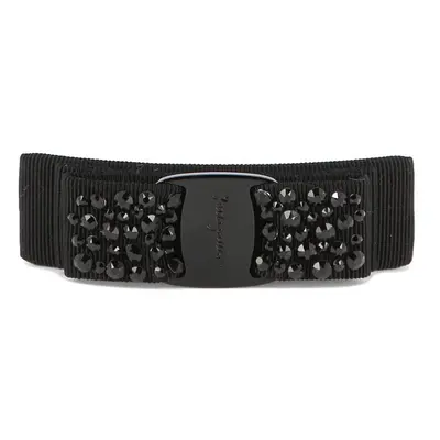 Ferragamo-Vara Swarovski Accessori Per Capelli Nero-Donna