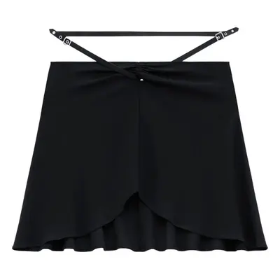 COURREGES Slash Ellipse Crepe Jerse Mini Skirt