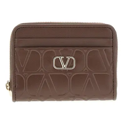 VALENTINO GARAVANI Toile Iconographe leather coin purse Woman One Size