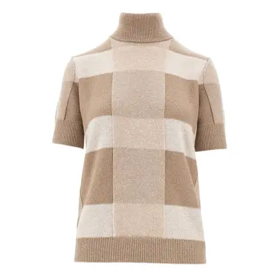 EMPORIO ARMANI Check wool and cashmere sweater Woman S