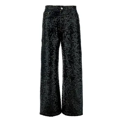 P. A.R. O.S. H. Sequinned straight-leg jeans Woman XS