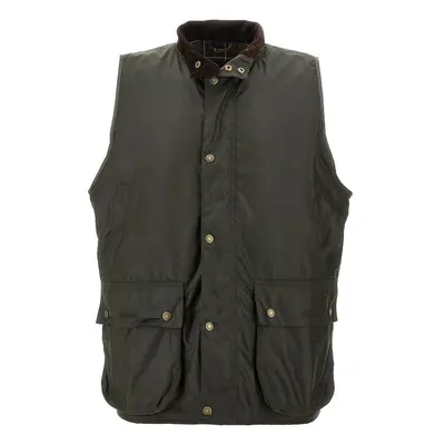 BARBOUR X BARACUTA Waxed cotton vest Man L