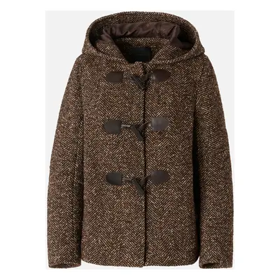 Pinko, Cappotto montgomery corto con cappuccio, Cammello marrone, 38