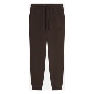 Pinko, Pantaloni joggers sportivi con ricamo Love Birds, Marrone, XS