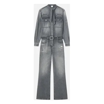 Pinko, Tuta jeans grigio chiaro, Lavaggio light grey, 36