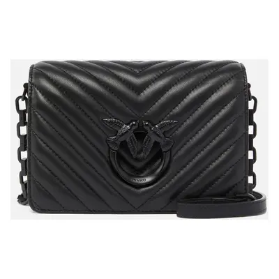 Pinko, Mini Love Bag Click Chevron Color Block, Nero limousine block color, U