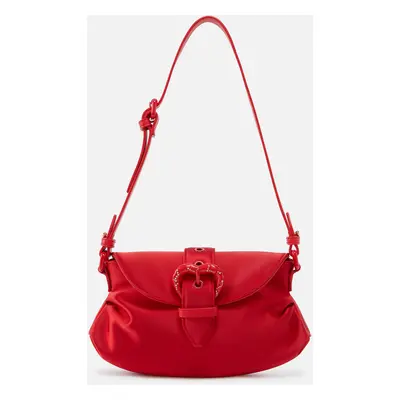 Pinko, Piccola borsa Jolene a spalla in duchesse con fibbia cuore, Rosso-block color, U