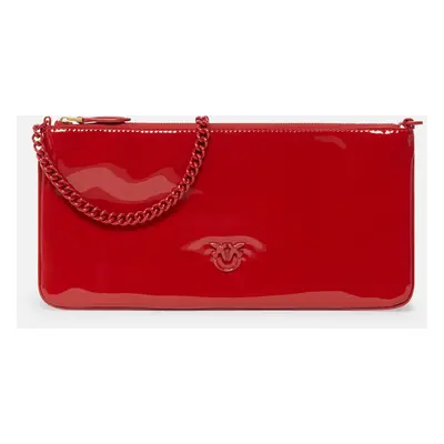 Pinko, Borsetta lucida a mano con catenella, Rosso-block color, U